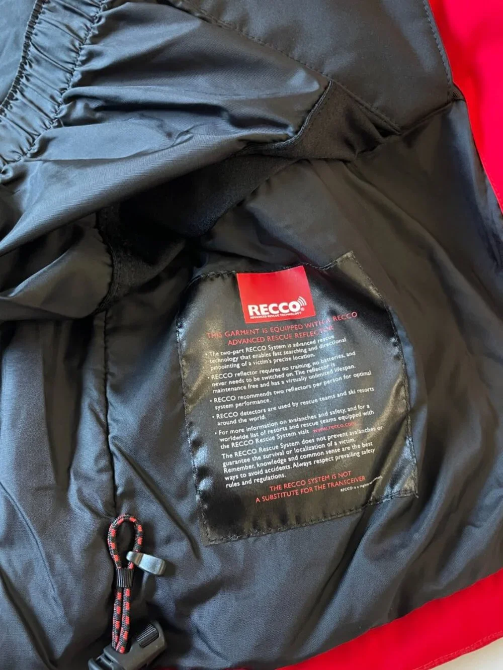 Obermeyer Recco - Ski/Snowboard Jacket - Red/Black - Mens - Small - Reflector  l